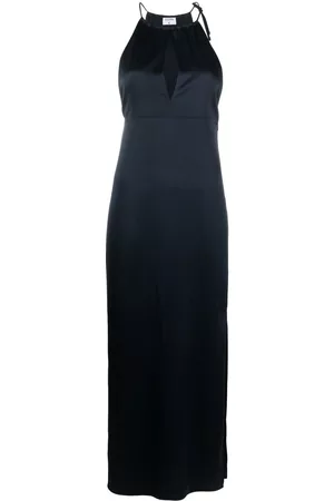 Filippa K Gathered-Neck satin dress