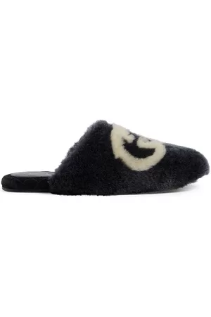 Gucci Dames Schoenen met bont - Interlocking G faux-fur slippers