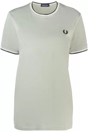 Fred Perry Dames Katoenen Truien - Embroidered-logo cotton T-shirt