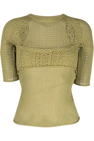Muller Of Yoshiokubo Moss Tunnel knitted top