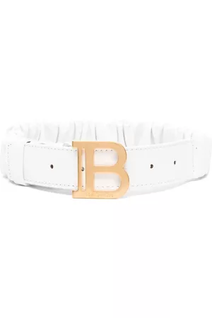 Balmain Riemen - Logo-buckle leather belt