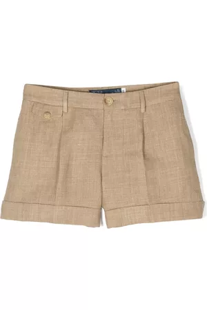 Ralph Lauren Mélange-effect pleat-detail shorts