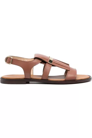 Doucal's Dames Outdoor Sandalen - Fringed leather sandals