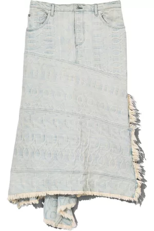Marc Jacobs Monogram-pattern denim skirt