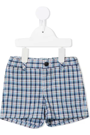 BONPOINT Plaid check stretch-cotton shorts