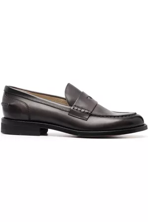 Doucal's Dames Loafers - Penny whipstitch leather loafers