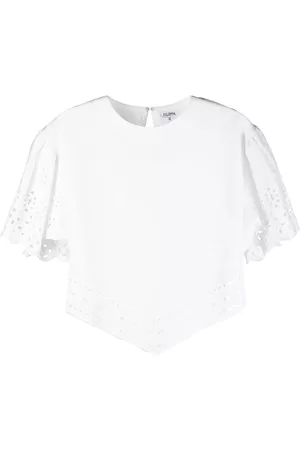 Filippa K Dames Blouses - Short-sleeved embroidered blouse