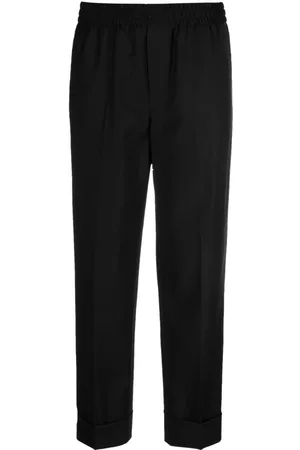 Filippa K Dames Hoge Taille Broeken - Relaxed-fit wool trousers