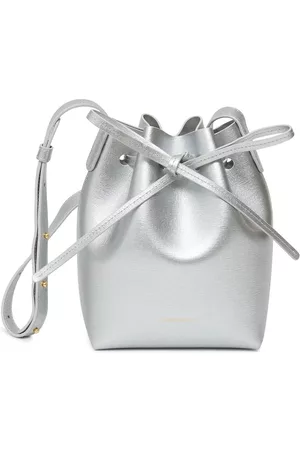 Mansur Gavriel Metallic-effect leather bucket bag