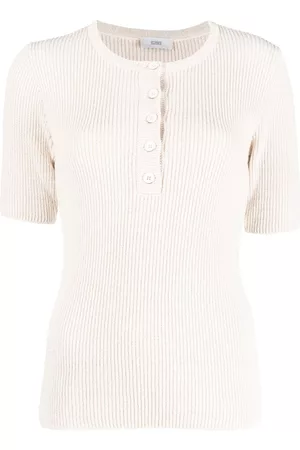 Closed Dames Gebreide Tops - Henley ribbed-knit top