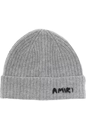 AMIRI Heren Mutsen - Logo-embroidered ribbed-knit beanie hat