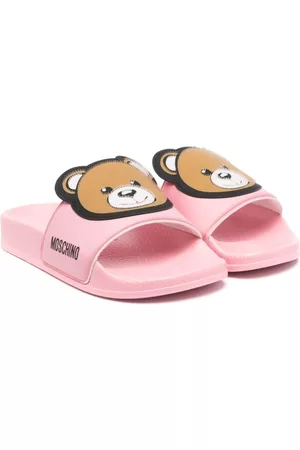 Moschino Teenslippers - Teddy-Bear patch slides