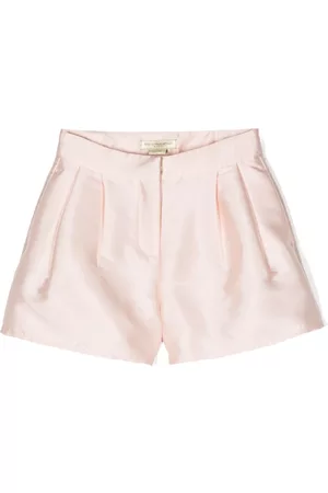 Stella McCartney Meisjes Shorts - Pleated satin-finish shorts