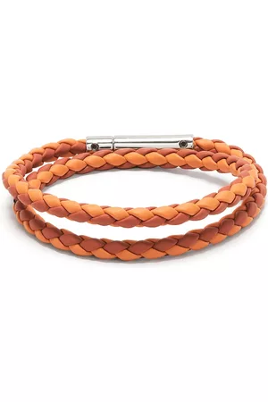 Tod's Heren Armbanden - Braided wraparound logo-engraved bracelet