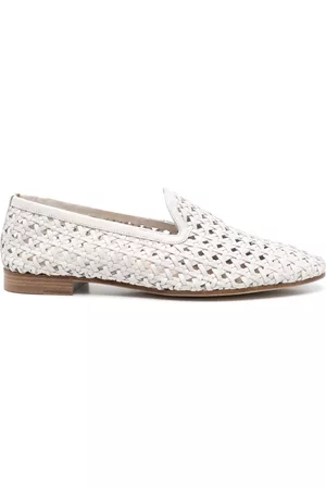 Fratelli Rossetti Dames Instappers - Interwoven-design perforated ballerina shoes