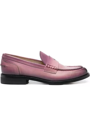 Doucal's Penny whipstitch leather loafers.