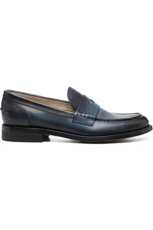 Doucal's Dames Loafers - Penny whipstitch leather loafers