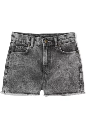 Zadig & Voltaire Meisjes Shorts - Logo-patch bleach-wash denim shorts