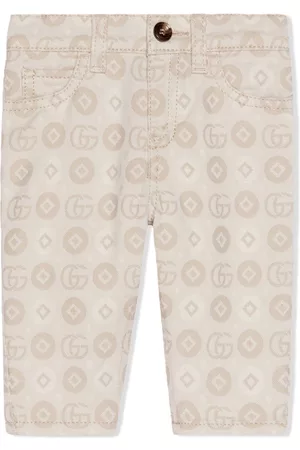 Gucci Chino's - Double G geometric-print trousers