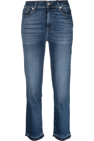 7 for all Mankind Dames Straight - Straight-leg cropped jeans