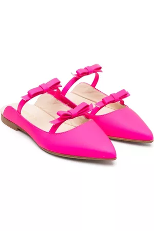 Florens Instappers - Bow-detailing pointed-toe ballerinas