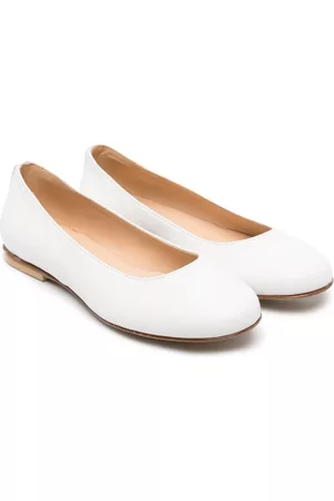 ANDREA MONTELPARE Instappers - Round-toe leather ballerina shoes