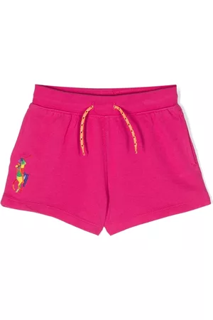 Ralph Lauren Meisjes Shorts - Embroidered-logo cotton shorts