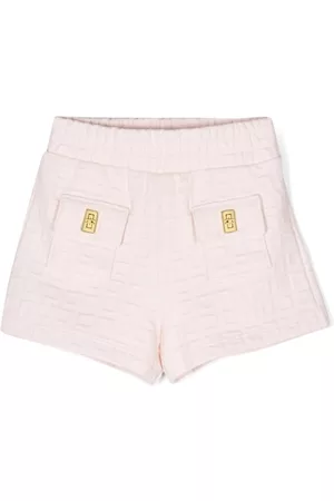 Elisabetta Franchi La Mia Bambina Logo-embossed elasticated-waistband shorts