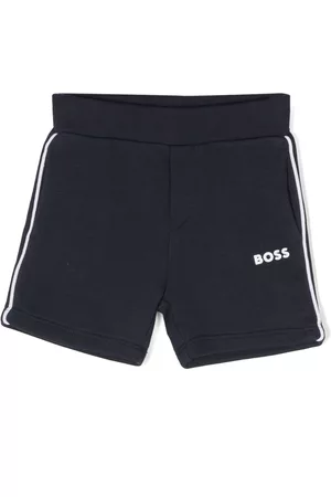 HUGO BOSS Shorts - Stripe-detail logo-print shorts