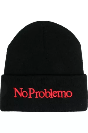 ARIES Heren Mutsen - Embroidered-logo knitted beanie