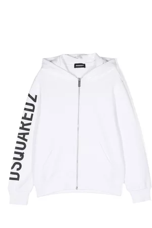 Dsquared2 Jongens Hoodies - Logo-print zip-up hoodie