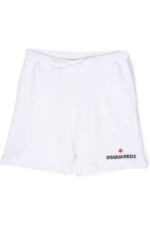 Dsquared2 Jongens Shorts - Logo-print cotton shorts