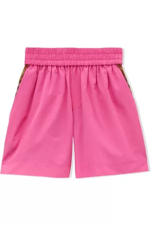 Burberry Meisjes Shorts - Check Panel Cotton Blend Shorts