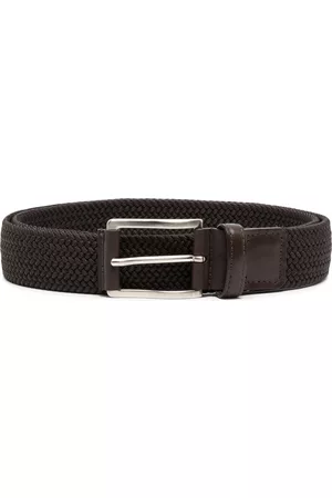 Neil Barrett Heren Riemen - Square-buckle braided belt