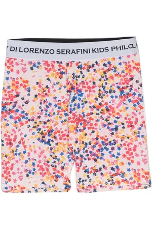 PHILOSOPHY DI LORENZO SERAFINI Meisjes Shorts - Floral-print logo-waistband shorts