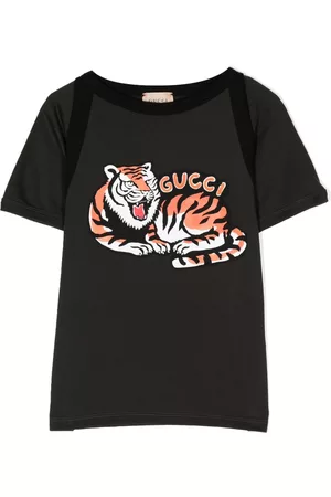 Gucci Jongens T-shirts - Tiger-print cotton T-shirt