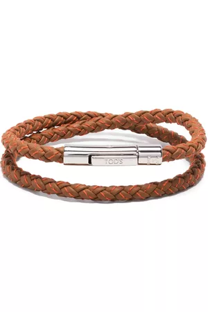 Tod's Heren Armbanden - Braided-strap engraved-logo bracelet