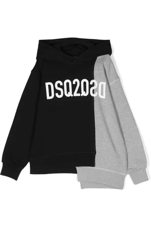 Dsquared2 Jongens Hoodies - Asymmetric logo-print hoodie