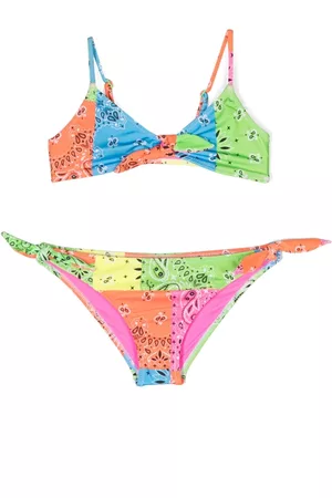 MC2 SAINT BARTH Meisjes Haaraccessoires - Bandana-print knot-detail bikini