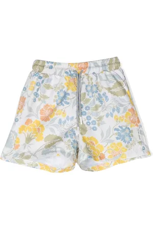 The New Society Shorts - Floral-print swim shorts