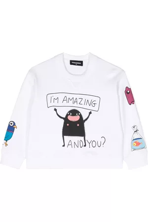 Dsquared2 Meisjes Sweaters - Graphic-print cotton sweatshirt