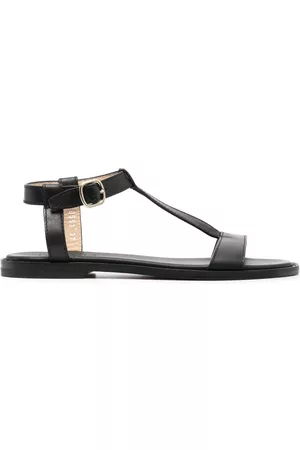 Doucal's Dames Leren Sandalen - Fibbia T-bar leather sandals