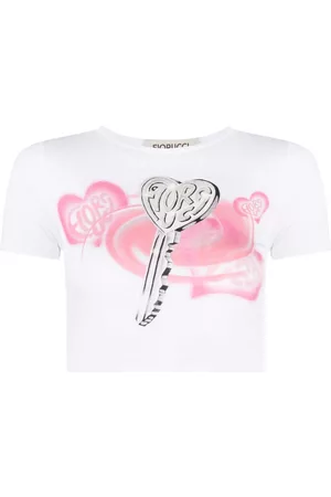 Fiorucci Dames Geprinte Overhemden - Logo-print cotton T-shirt