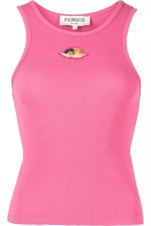 Fiorucci Dames Tanktops - Logo-patch sleeveless top