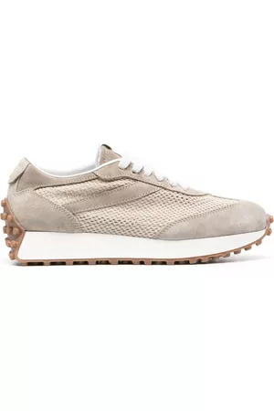 Doucal's Dames Sneakers - Panelled-mesh suede sneakers