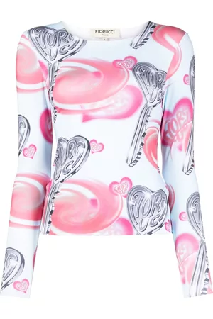 Fiorucci Dames Geprinte jurken - Graphic-print sleeveless dress
