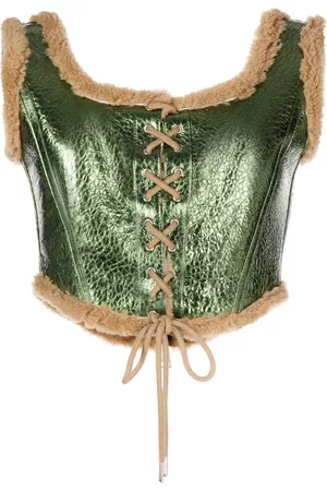 Jean Paul Gaultier Dames Tanktops - The Laminated leather tank top