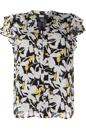 DKNY Dames Geprinte Blouses - Floral-print blouse