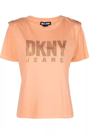 DKNY Dames T-shirts - Rhinestone-logo T-shirt