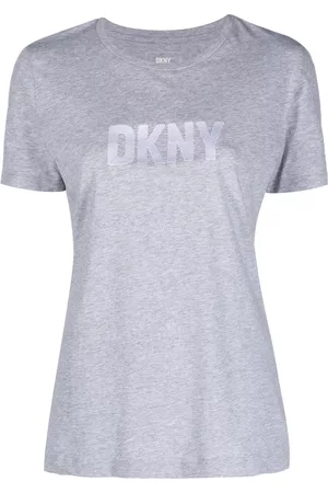 DKNY Dames Katoenen Truien - Foundation embossed-logo cotton T-shirt